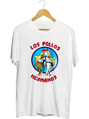  Los Pollos Hermanos Breaking Bad Baskılı Unisex Tişört