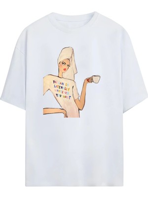  Grafftee Unisex %100 Organik Pamuk Bisiklet Yaka Illustrasyon Baskılı Özel Tasarım T-Shirt