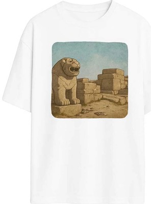  Grafftee Unisex %100 Organik Pamuk Relaxed Fit Yuvarlak Yakalı Karakter Baskılı T-Shirt
