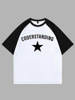  Coder Baskılı Baskılı Çift Renk T Shırt