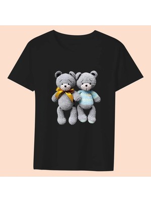  Teddy Baskılı Tişört Mod 38
