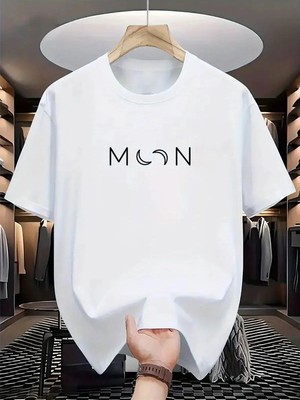  Baskılı Moon T-Shirt