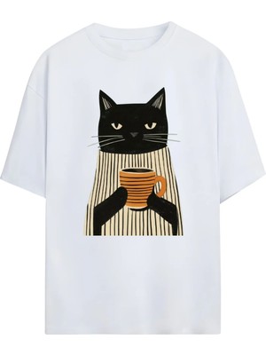  Grafftee Unisex %100 Organik Pamuk Relaxed Fit Yuvarlak Yakalı Illüstrasyon Art Baskılı T-Shirt