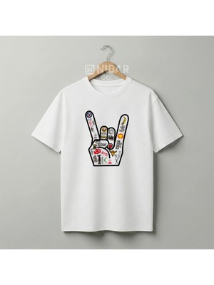  For Rock Lovers - Unisex %100 Pamuklu Premium Baskılı Tişört