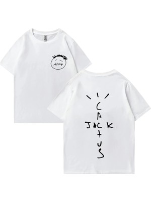  Rapçi Kaktüs Jack Vintage Tişört Erkek Kadın Retro Hip Hop Streetwear Moda Rahat Gevşek Pamuk