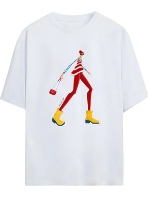  Grafftee Unisex %100 Organik Pamuk Bisiklet Yaka Illustrasyon Baskılı Özel Tasarım T-Shirt