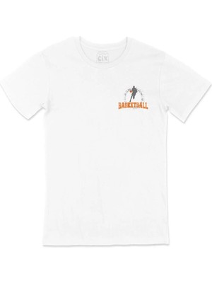  Basketball Basketbol Cep Tasarım Baskılı Beyaz Tişört