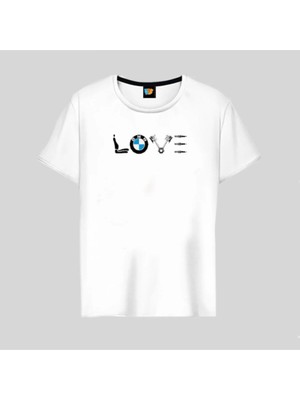  Bmw Love Beyaz Erkek Tişört T-Shirtü