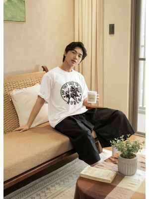  Grafftee Unisex %100 Organik Pamuk Relaxed Fit Yuvarlak Yakalı Baskılı T-Shirt