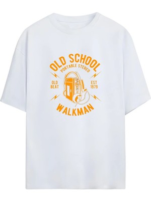  Walkman Tasarımlı Unisex Oversize T-Shirt