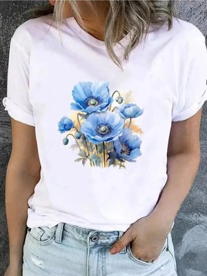  Çiçek Tatlı Sevimli 90S T-Shirt MODEL12