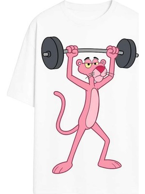  Kgrafftee Unisex %100 Organik Pamuk Relaxed Fit Yuvarlak Yakalı Karakter Baskılı Beyaz T-Shirt