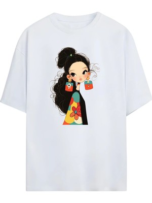  Grafftee Unisex %100 Organik Pamuk Bisiklet Yaka Illustrasyon Baskılı Özel Tasarım T-Shirt