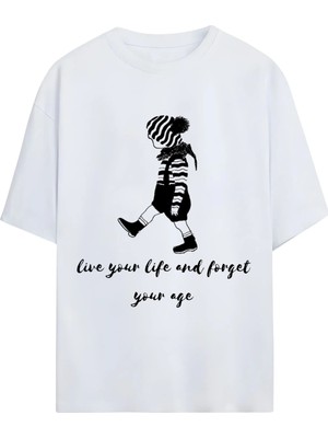  Grafftee Unisex %100 Organik Pamuk Bisiklet Yaka Illustrasyon Baskılı Özel Tasarım T-Shirt