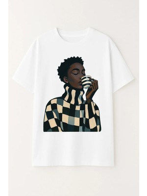 Grafftee Unisex %100 Organik Pamuk Relaxed Fit Yuvarlak Yakalı Pin Art Baskılı T-Shirt