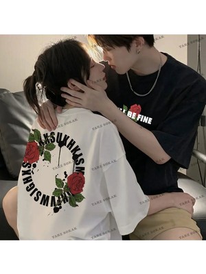  2 Adet Tir Harajuku Style Çift Sevgili Kombinleri Couple Clothing Yeni Sezon
