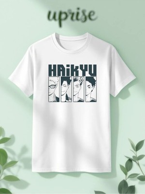  Haikyu Baskılı Pamuklu Oversize T-Shirt
