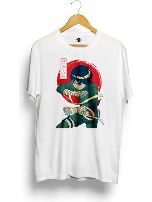  Rock Lee Japanese Anime Baskılı Tişört