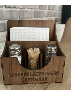 Empressco Şık ve Modern Lazer Kesim Masa Üstü Peçetelik, Restoran ve Otel Ortamları Için