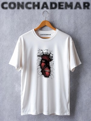  Attack On Titan Colossus Dev Baskılı Oversize Tshirt