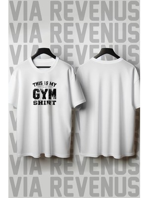  My Gym Shirt Baskılı Bisiklet Yaka Geniş Kalıp Unisex Tshirt