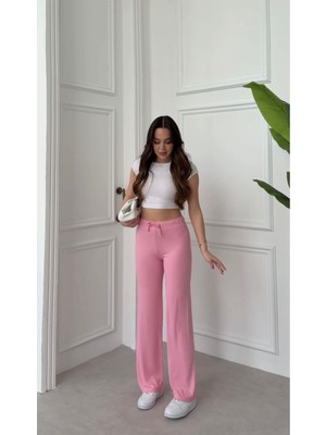 EVOA Düz Kesim Rahat Günlük Eşofman M - Pembe