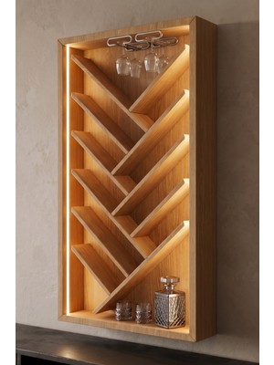 Avm 24 Tepee Şişelik ve Şaraplık Meşe 80 cm