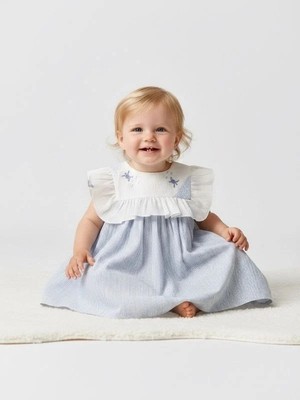 Zekids Kız Bebek Kaplumbağa Işlemeli Elbise