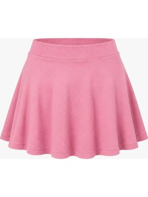 EVOA Günlük Rahat Şort Etek S - Pembe