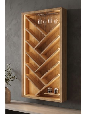 Avm 24 Tepee Şişelik ve Şaraplık Meşe 70 cm