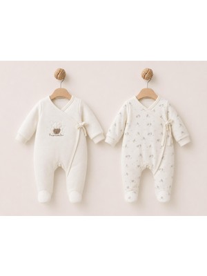 BabyCosy Organic Wear Bebek 2li Tulum %100 Organik Pamuk , Bebek - Yenidoğan- CSY8305