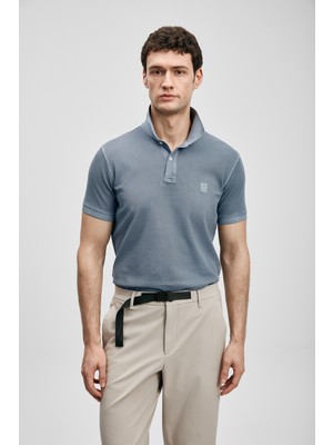 Lufian Vernon Smart Erkek Polo Tişört Koyu Gri