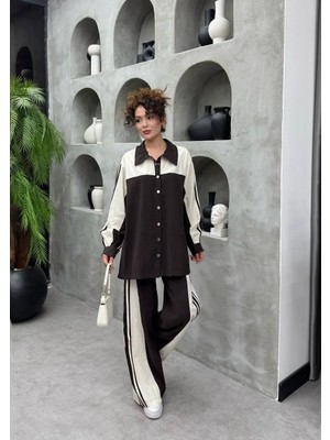Cardella Alina Premium Tnsl Kumaş Oversize Alt Üst Pantolonlu Ikili Takım - Tesettür Uyumlu Spor Takım