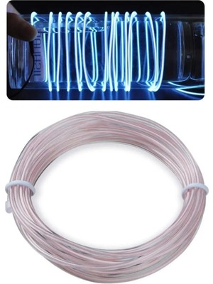 Buççin Online Mağaza Araç Içi Torpido Şerit Ledi Renkli Ip Neon LED 2 Metre Beyaz
