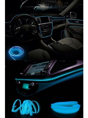 Buççin Online Mağaza Araç Içi Buz Mavisi Torpido Ledi - Ip Neon LED - 2 Metre Buz Mavi