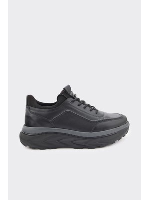 Derinet Hakiki Deri Yüksek Taban Erkek Sneaker