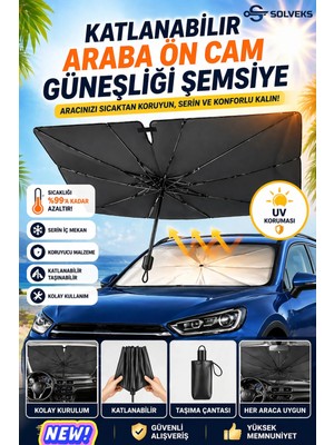 Buççin Online Mağaza Suzukı Vıtara 2011 Uyumlu Ön Cam Güneşlik Şemsiye | Pratik | Uv Koruma | Kılıflı