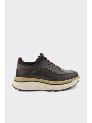 Derinet Hakiki Deri Yüksek Taban Erkek Sneaker