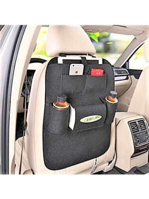 Buççin Online Mağaza Araç Içi Düzenleyici Koltuk Arkası Siyah Keçe Organizer Oto Aksesuar Seat Back Organizer