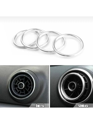Buççin Online Mağaza Audi A3 Klima Havalandırma Halkası Gümüş Gri Renk 2013-2017