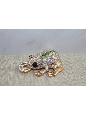 Eco Lounge Swarovski Taşlı Minik Figür - Kurbağa