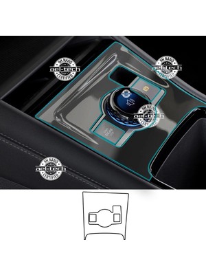 Buççin Online Mağaza Volkswagen Tayron Uyumlu Vites Etrafı Piano Black Tpu Koruyucu 2025-2026