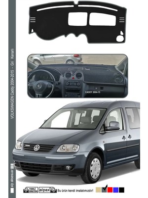 Buççin Online Mağaza Volkswagen Caddy Torpido Koruma Halısı 2004-2015 Modele Özel Üretim - Kenarı Gri