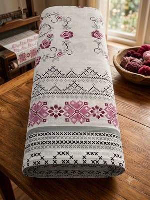 Erca Home Tekstil Ürünleri 240 cm En Metrelik Kumaş – Kaliteli, Şık ve Çok Amaçlı Kullanım Pembe Çiçek  (Perde, Ev Tekstili,nevresim Dekorasyon)
