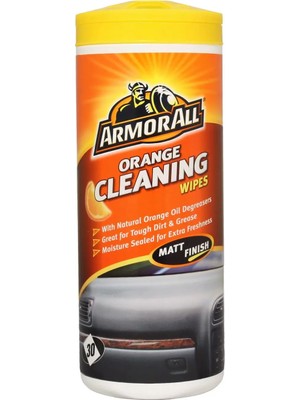 Buççin Online Mağaza Armorall Orange Cleaning Wipes. Genel Temizlik Mendili Natural Kokulu Mat. 30AD.