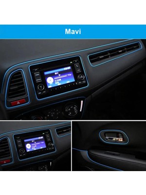 Buççin Online Mağaza Yeni Nesil 5 Metre Trim Fitili Torpido Çıtası (Mavi Renk)