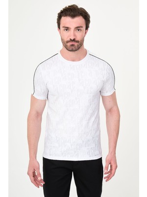 MCR Desenli Slim Fit Bisiklet Yaka Kısa Kollu Erkek T-Shirt