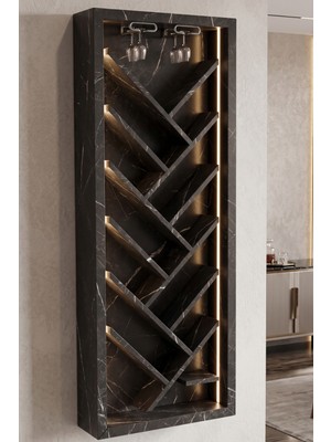 Avm 24 Tepee Şişelik ve Şaraplık Royal Siyah 60 cm
