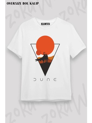 Unisex Oversize Kalıp Dune Arrakis Desert Tasarım Baskılı Tshirt