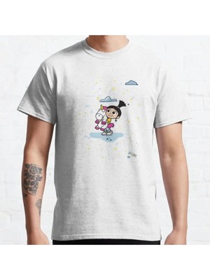 Bol Kalıp Unisex Minions Agnes Constellation Unicorn Tasarım Baskılı Tshirt